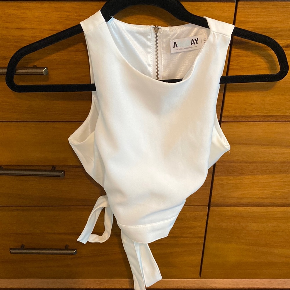 White crop top